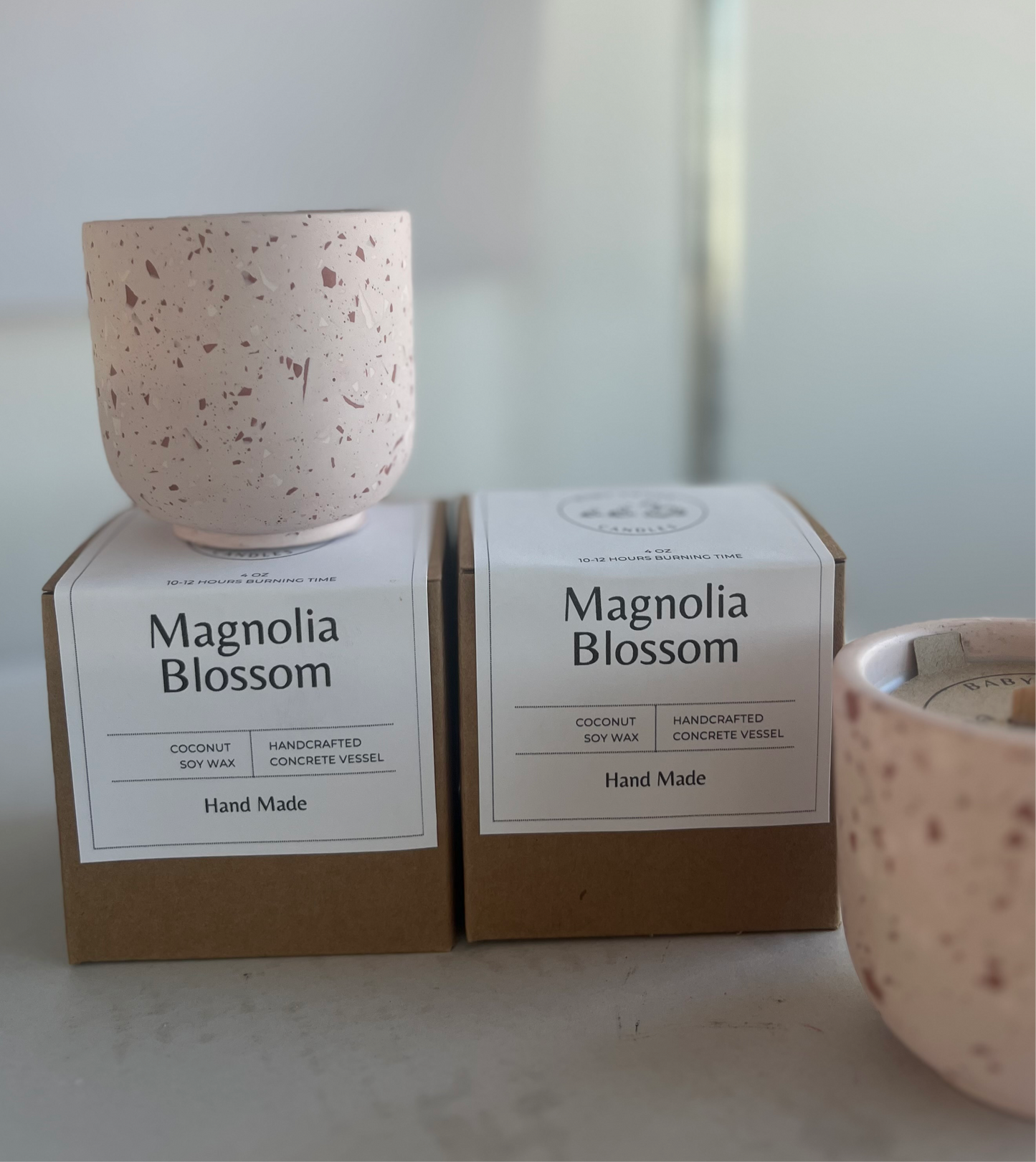 Magnolia Blossom Terrazzo Candle